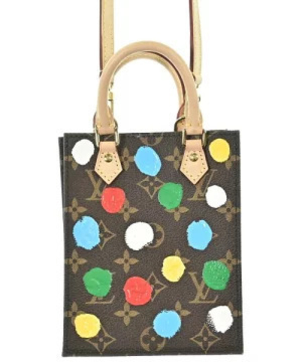 Louis Vuitton x Yayoi Kusama Sac Plat playful multicolor painted dots Brown